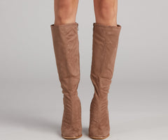 Stylish Day Faux Suede Boots