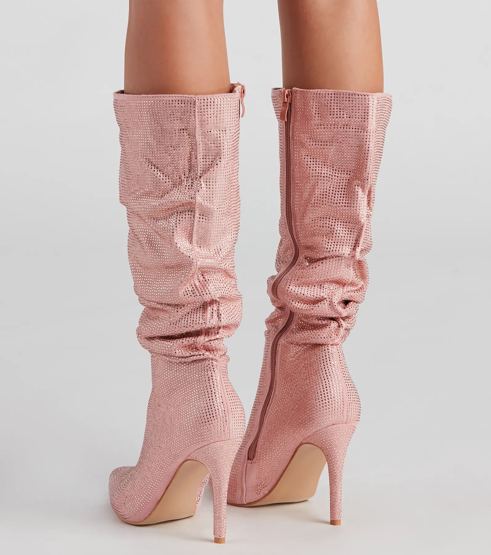 Shine Slouch Stiletto Boots