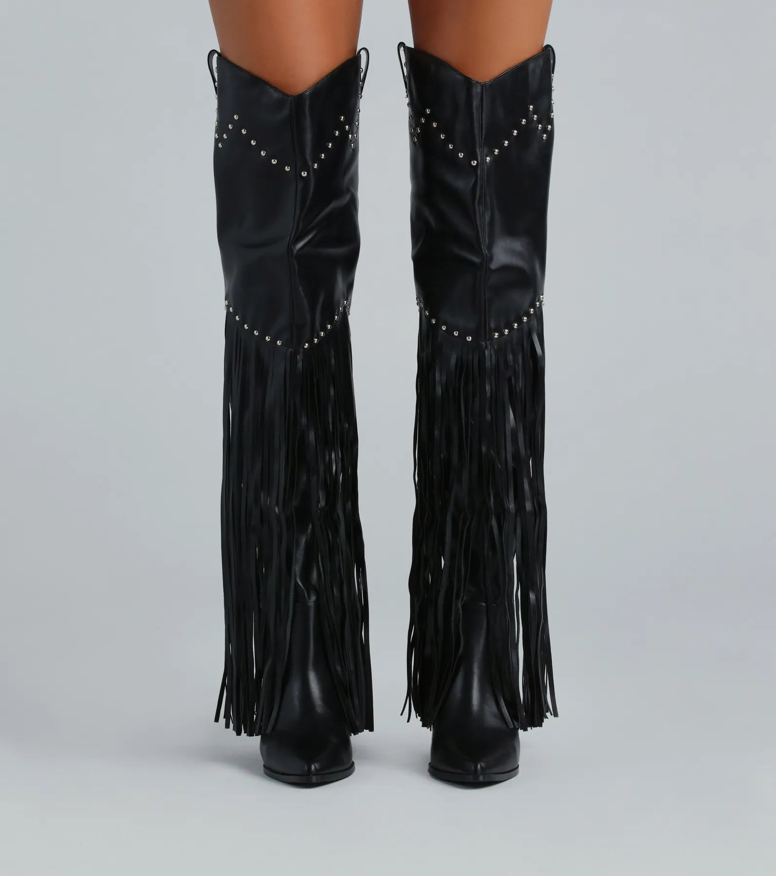 Edgy Country Babe Fringe Western Boots