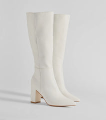 Style Statement Under-The-Knee Faux Leather Boots