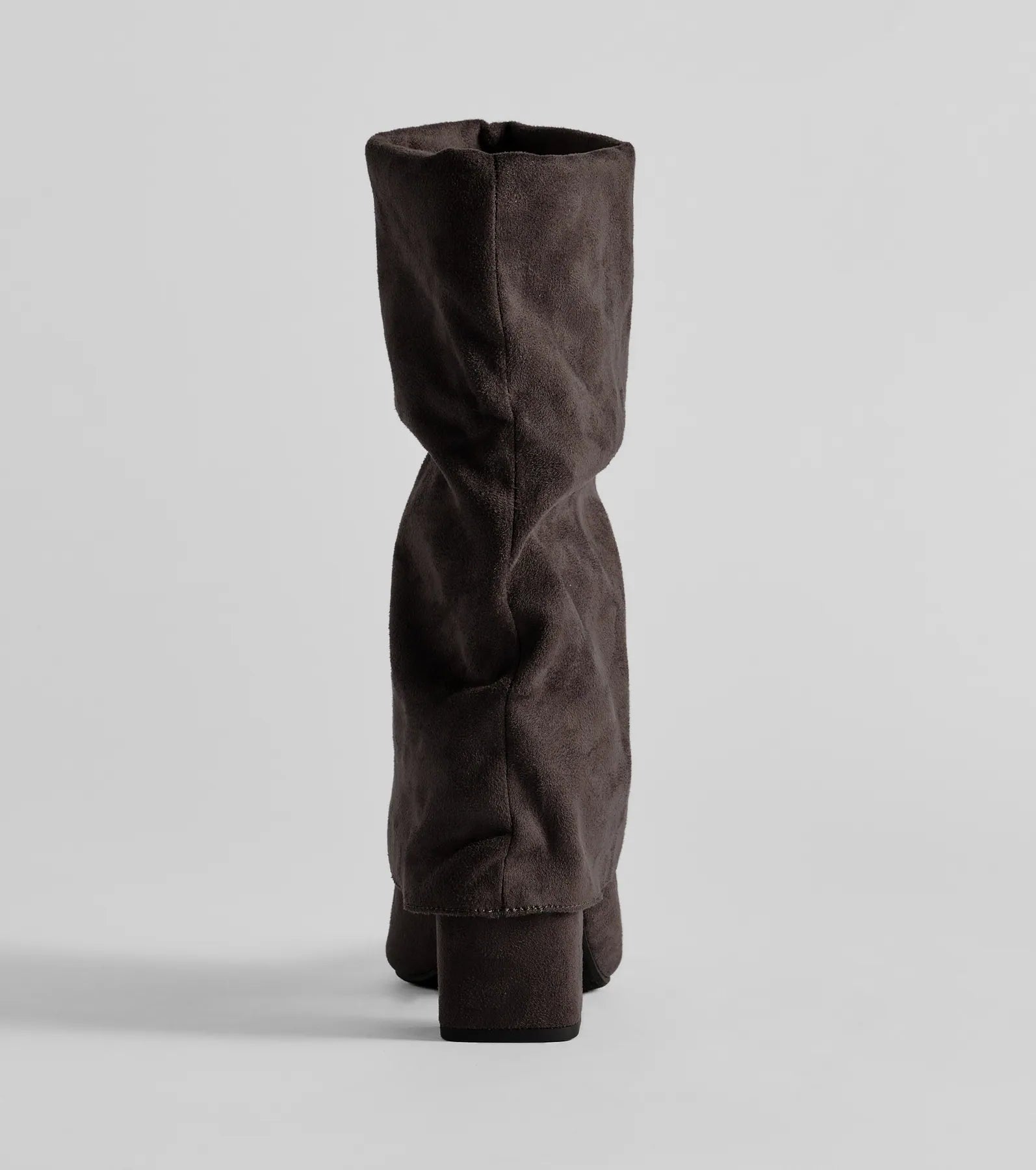 Fab Faux Suede Fold-Over Mid-Calf Boots
