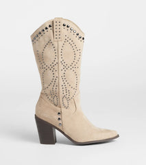 Moving Along Studded Cowboy Boots