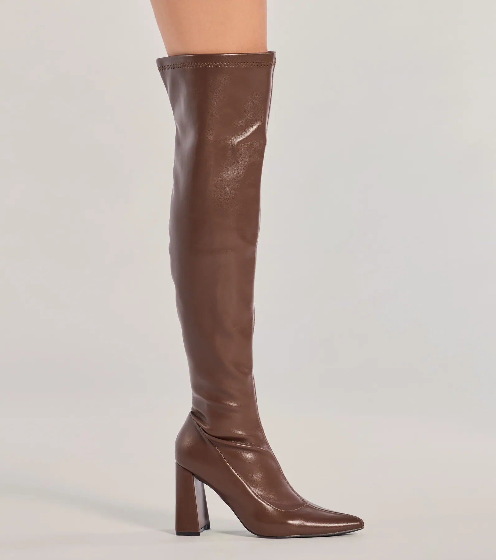 Chic Unlocked Over-The-Knee Block Heel Boots