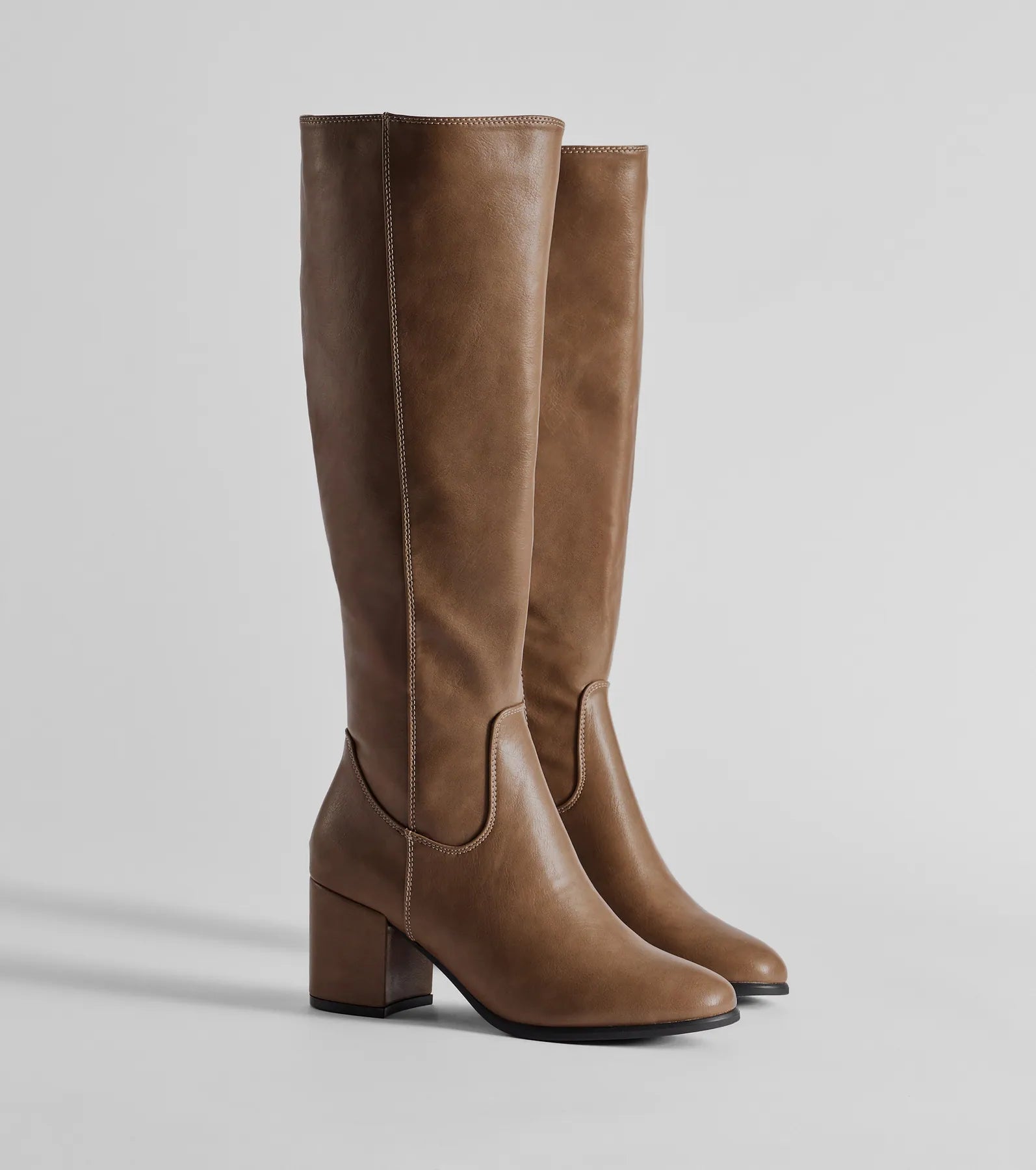 Chic Strides Faux Leather Under-The-Knee Boots