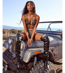 Sleek Western Vibe Thigh High Cowboy Boots