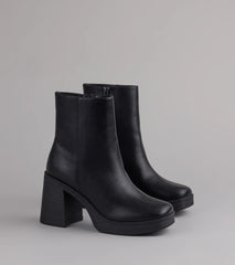 Tough Love Platform Block Heel Booties