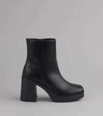 Tough Love Platform Block Heel Booties