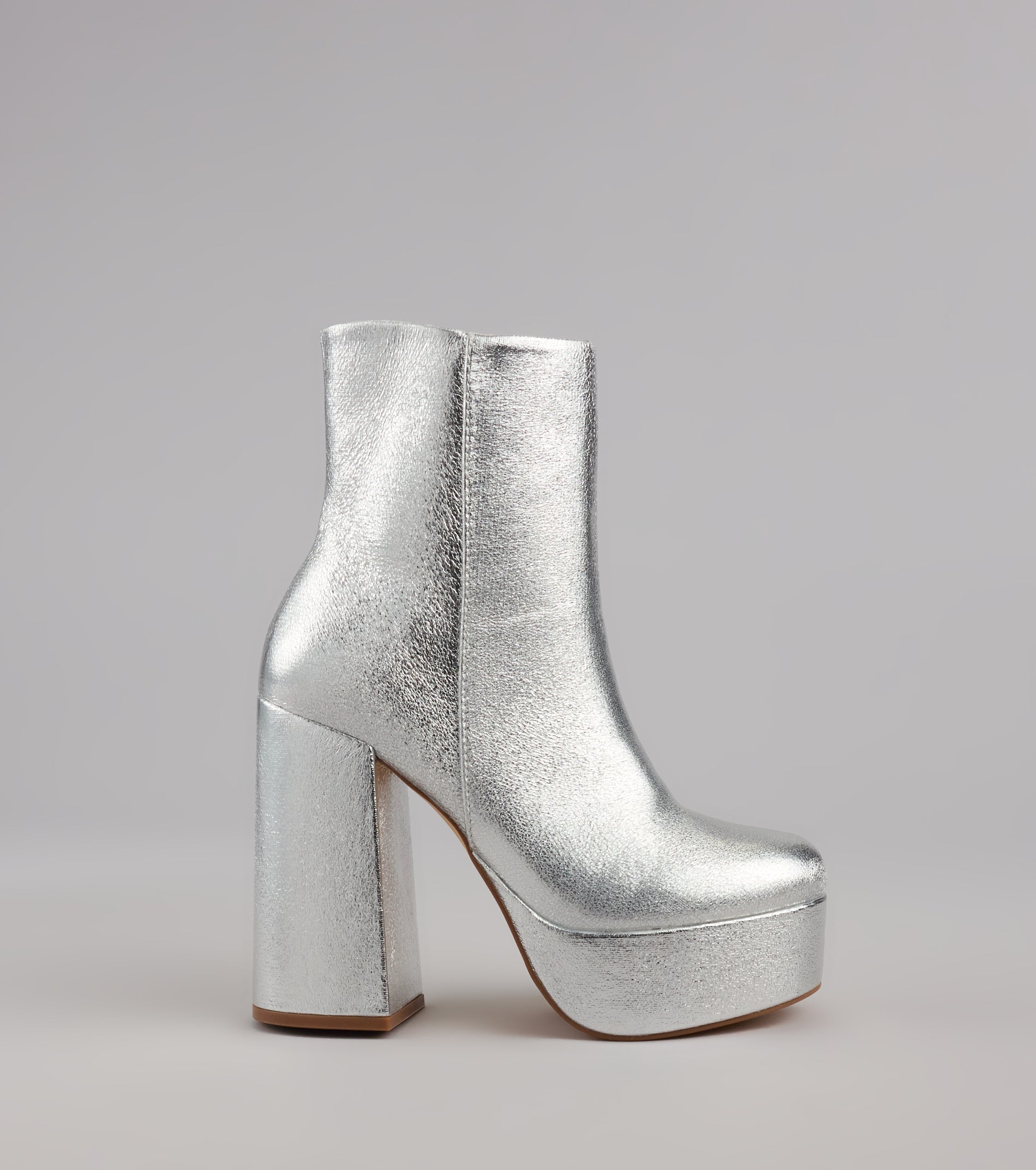 Disco Fever Metallic Platform Booties