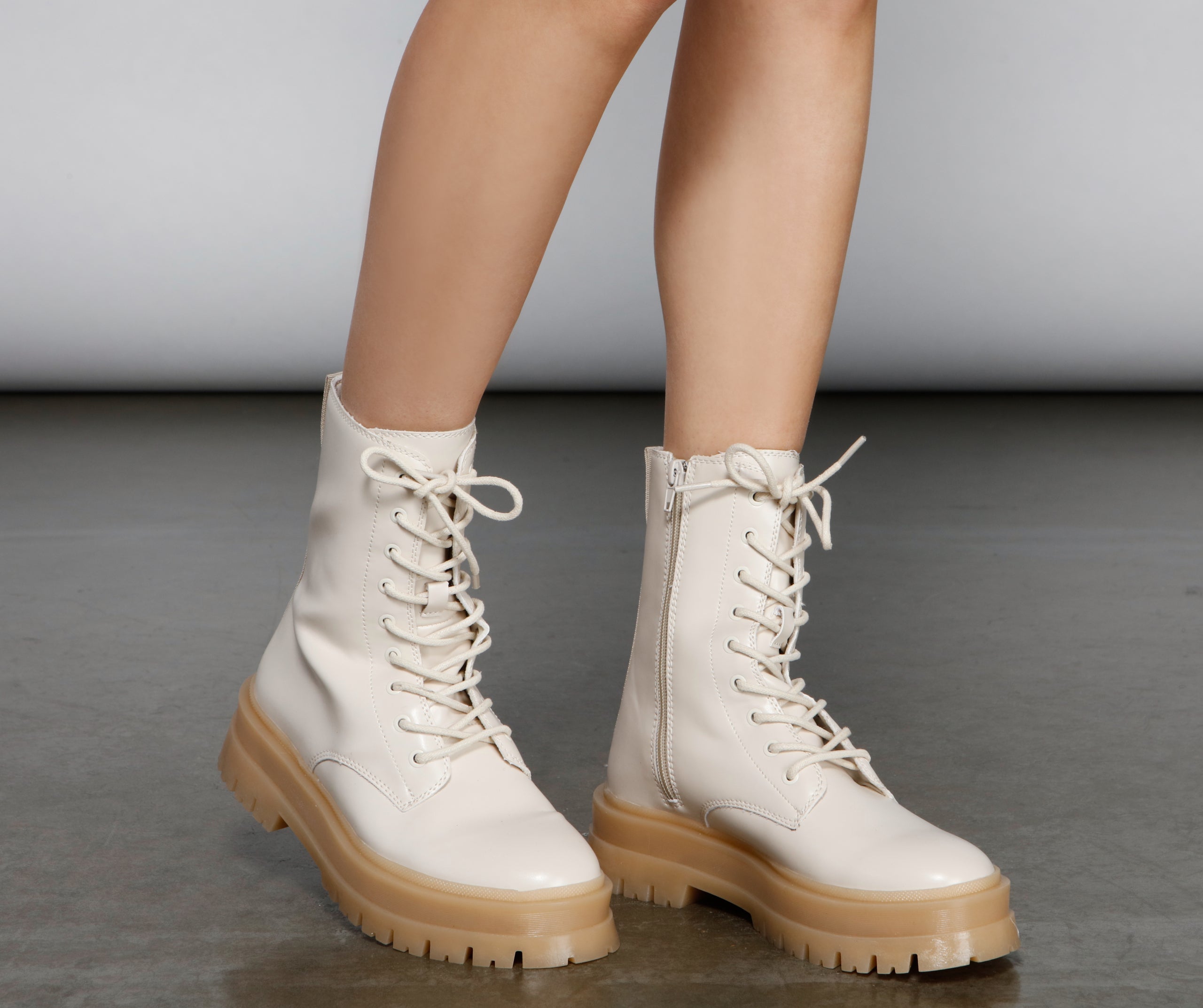 Stepping On The Edge Lug Booties