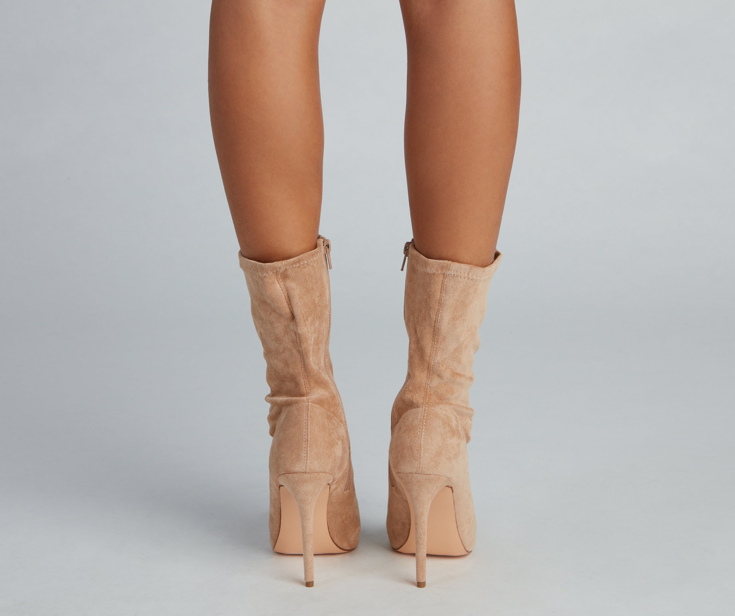 Fashion Forward Faux Suede Stiletto Boots