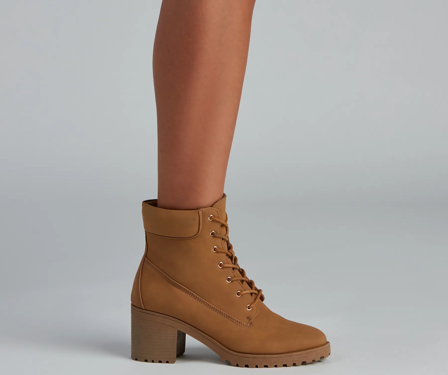 Trendy Moment Lace-Up Booties