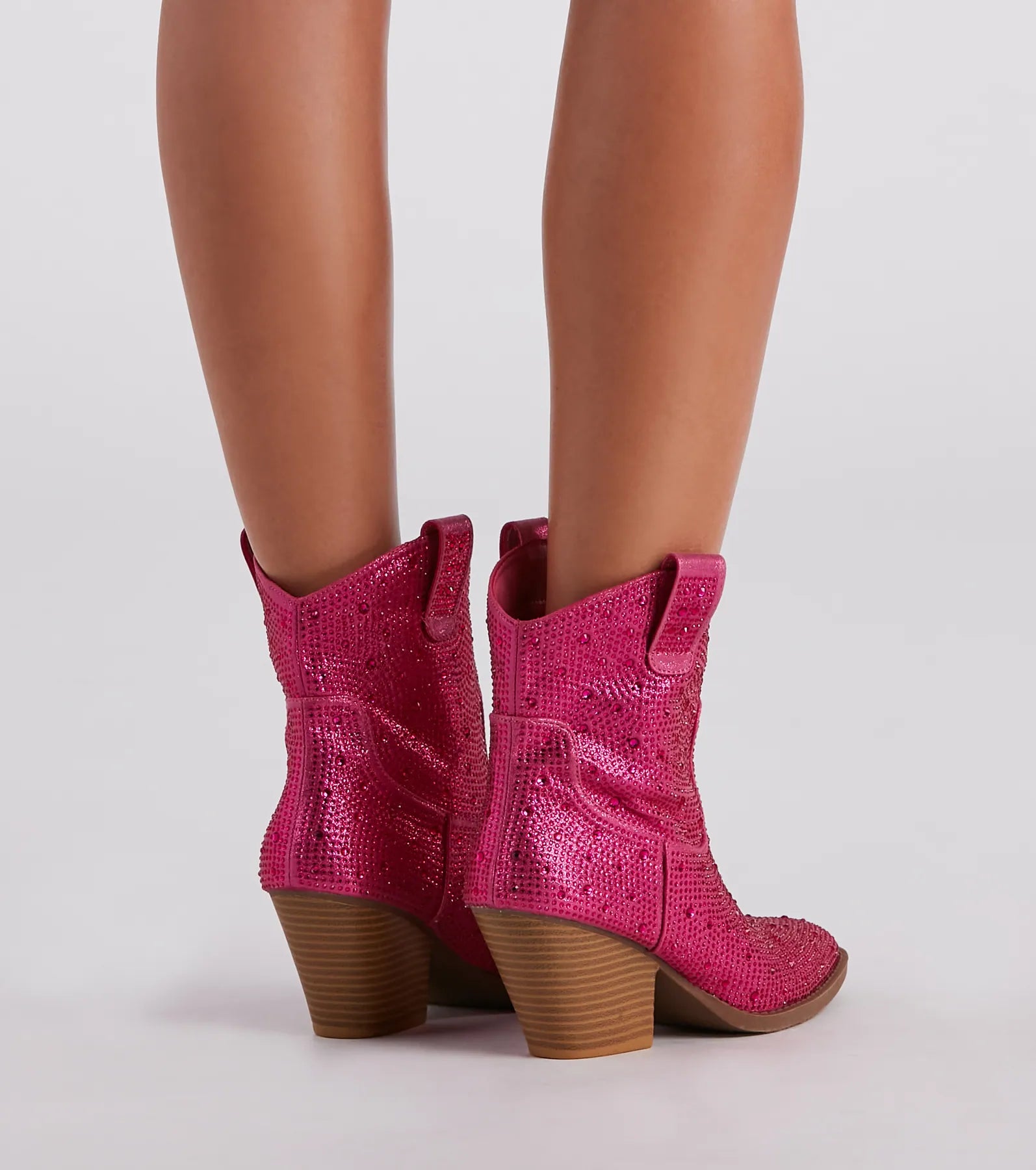Glitzy Rhinestone Western Booties