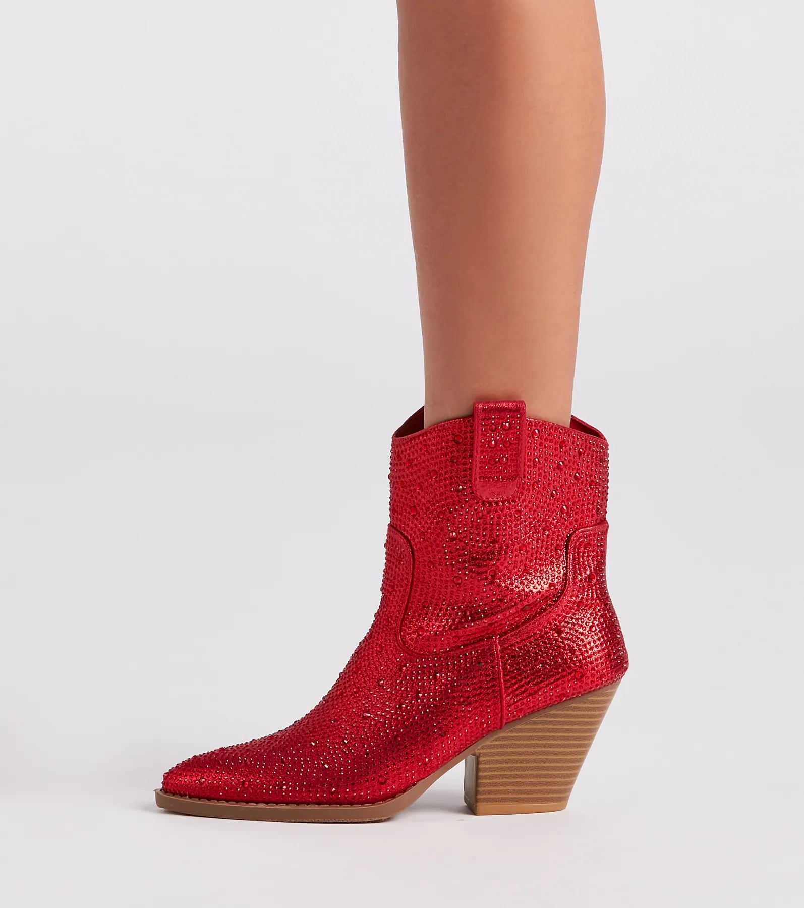 Glitzy Rhinestone Western Booties