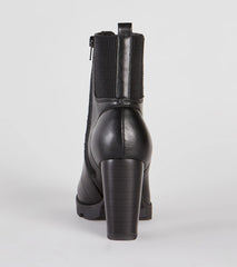 Edgy Perfection Lace-up Heeled Combat Booties