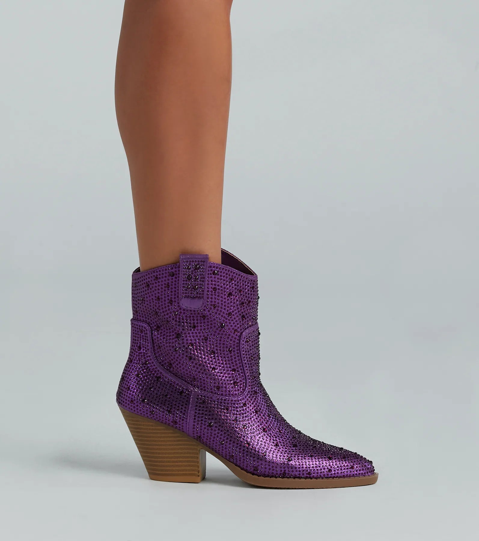 Glitzy Rhinestone Western Booties
