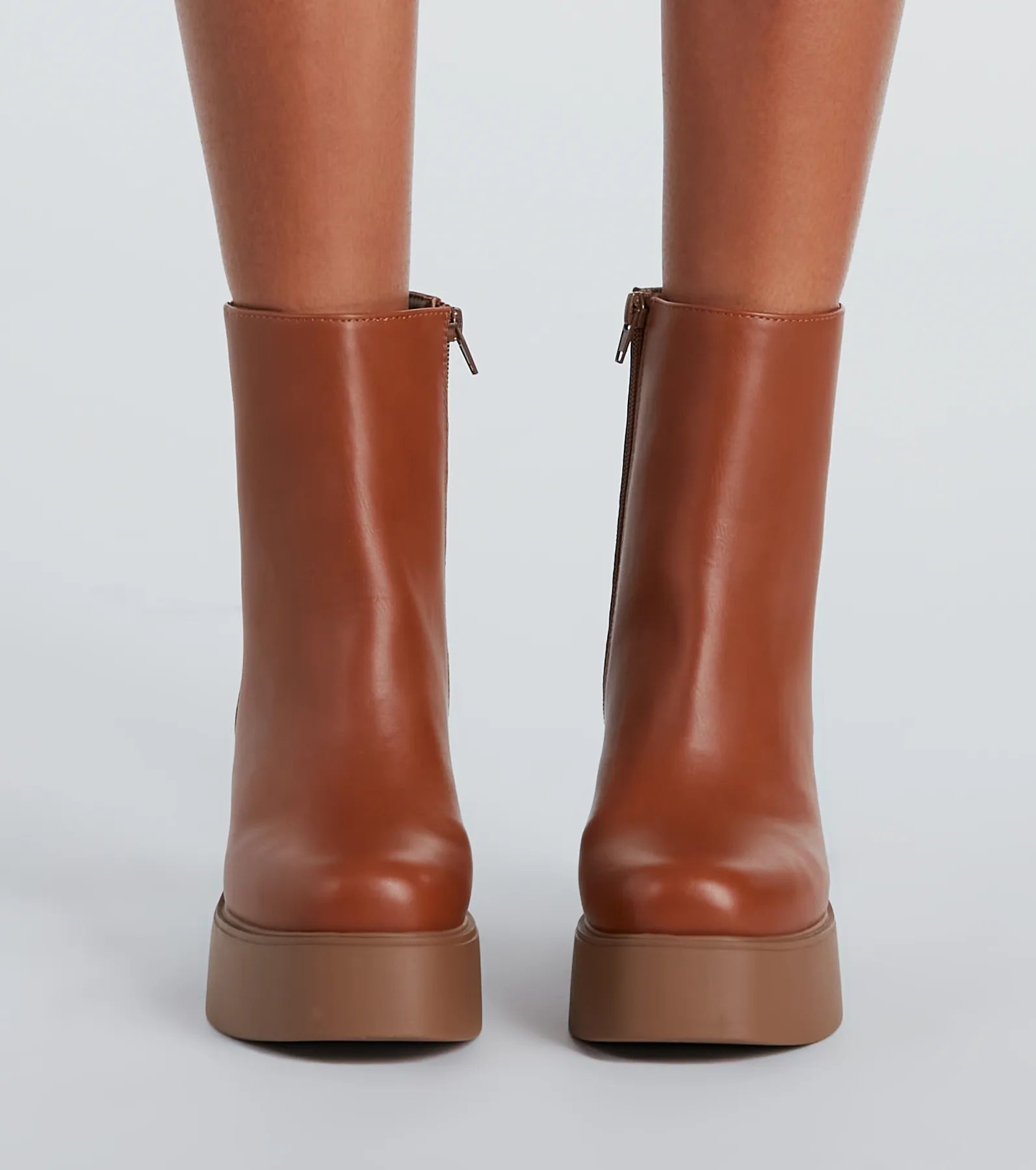 Show Up Platform Block Heel Booties