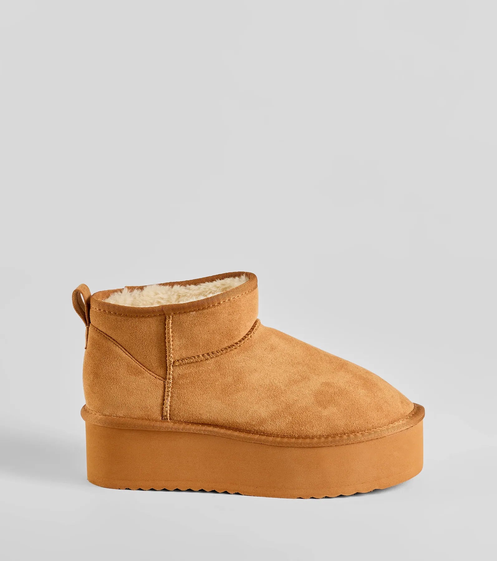 Cozy Feels Faux Sherpa Lined Platform Booties