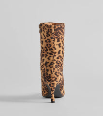 Fierce Strut Leopard Print Stiletto Booties