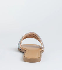 Always Shine Rhinestone Strappy Flat Sandals