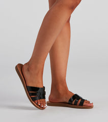 Minimalistic Chic PU Woven Sandals