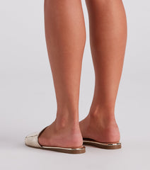 Step Out And Shine Chrome Sandals