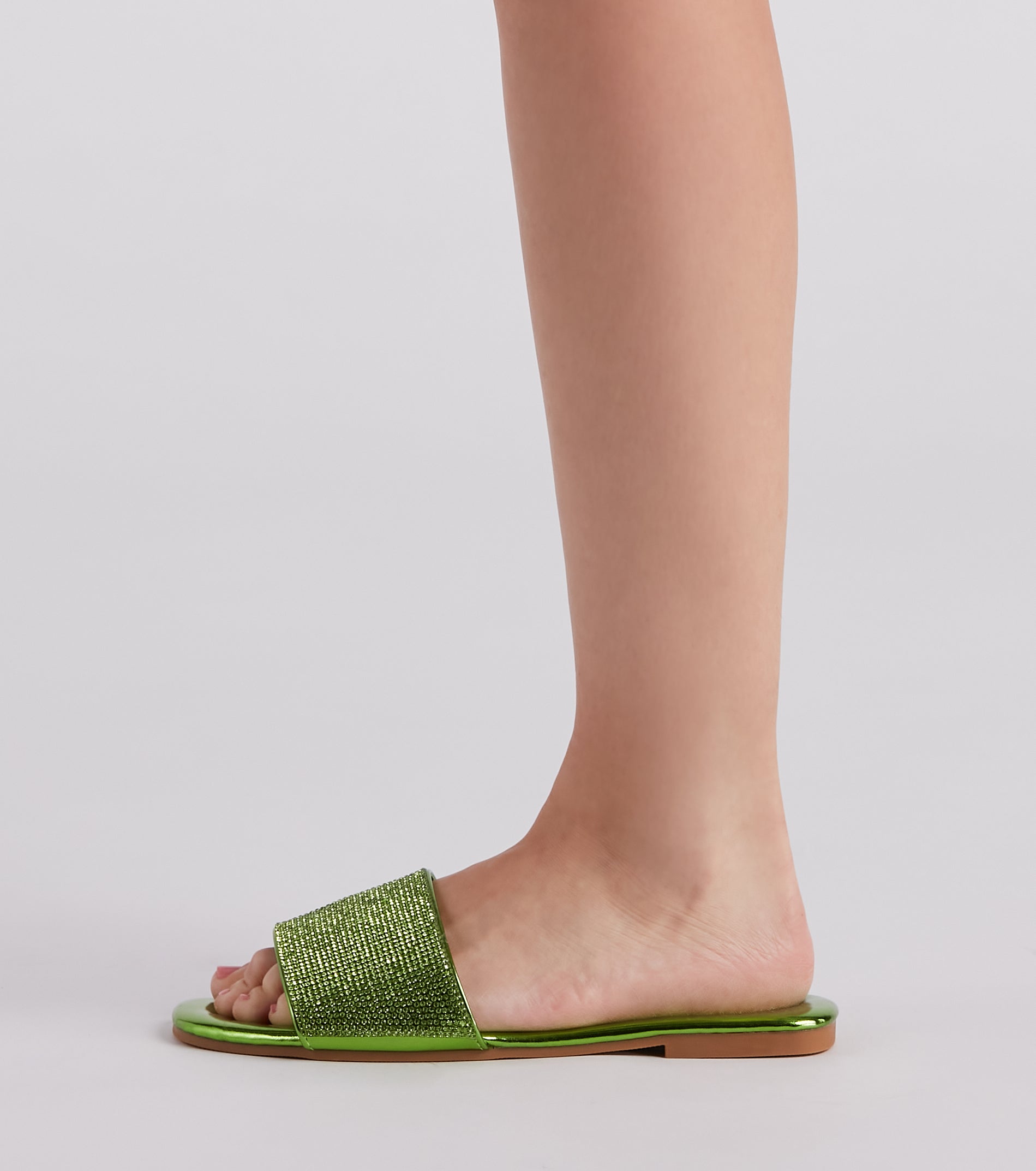 Magic In Metallic Rhinestone Sandals