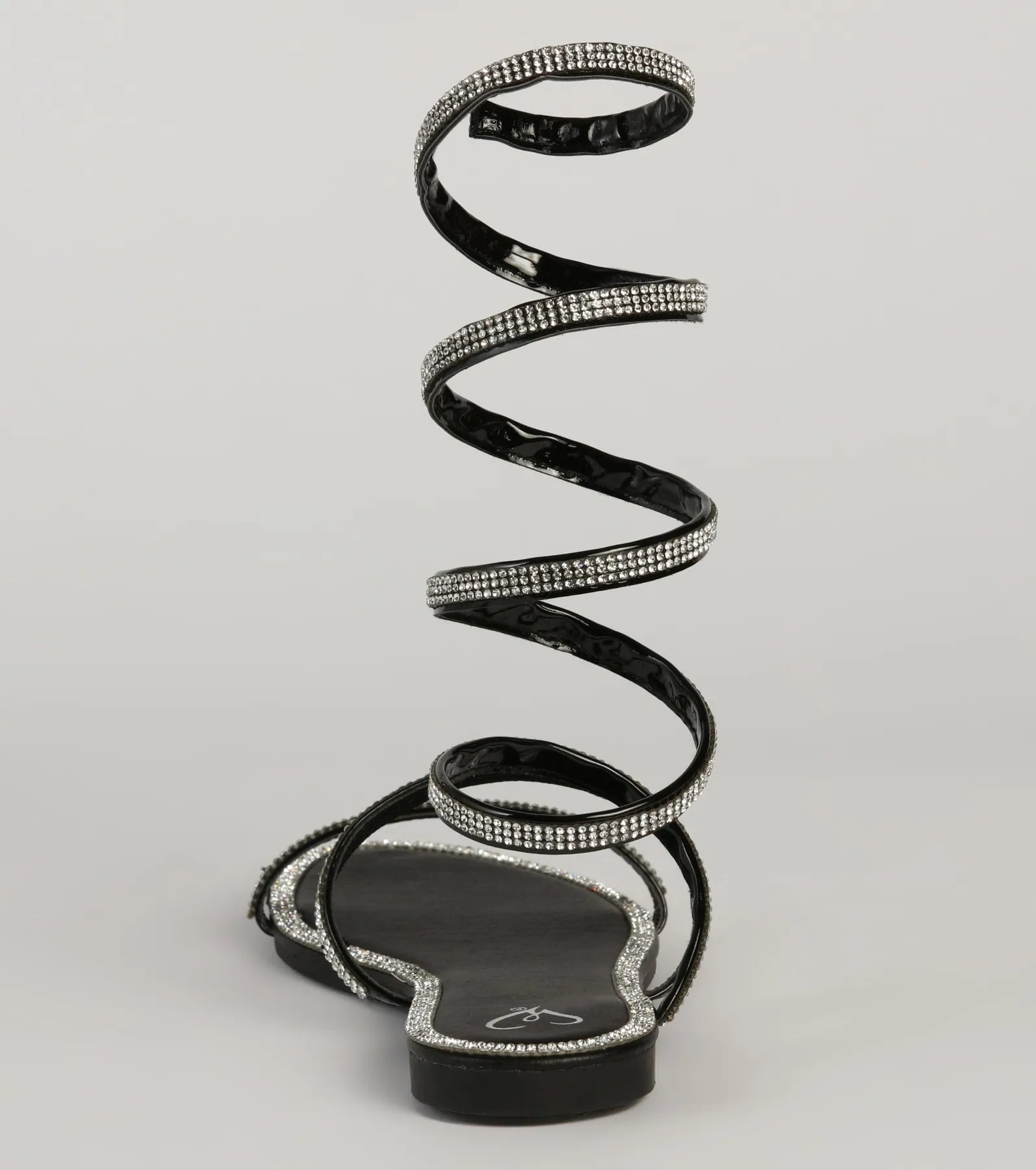 Level Up Rhinestone Spiral Sandals
