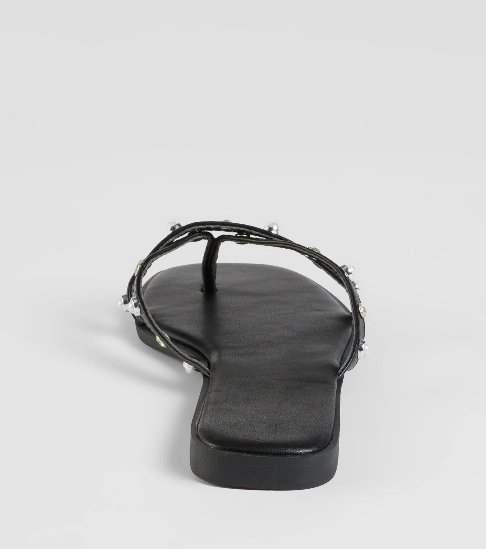 Stylishly Glam Strappy Rhinestone Pearl Sandals