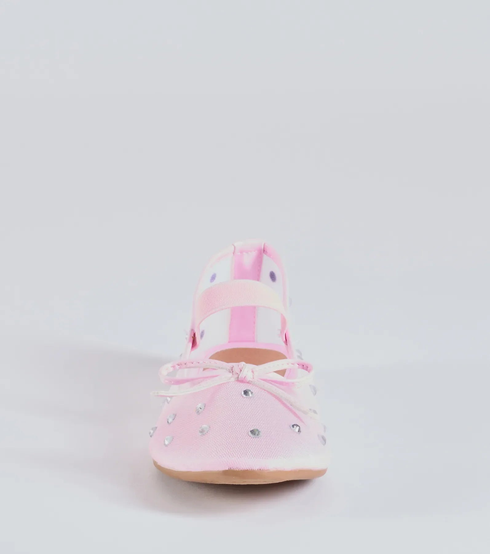 Sparkle And Shine Rhinestone Bow Ballet Flats