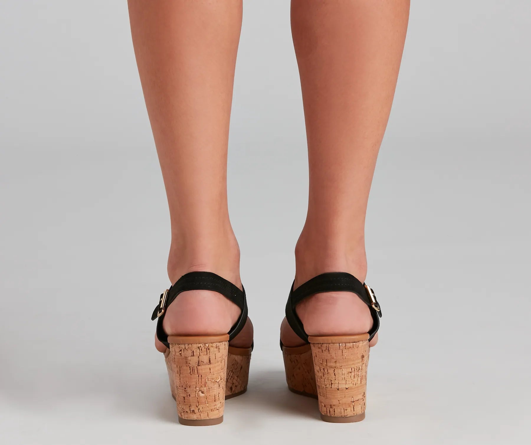 Pop The Cork Sling Back Wedges