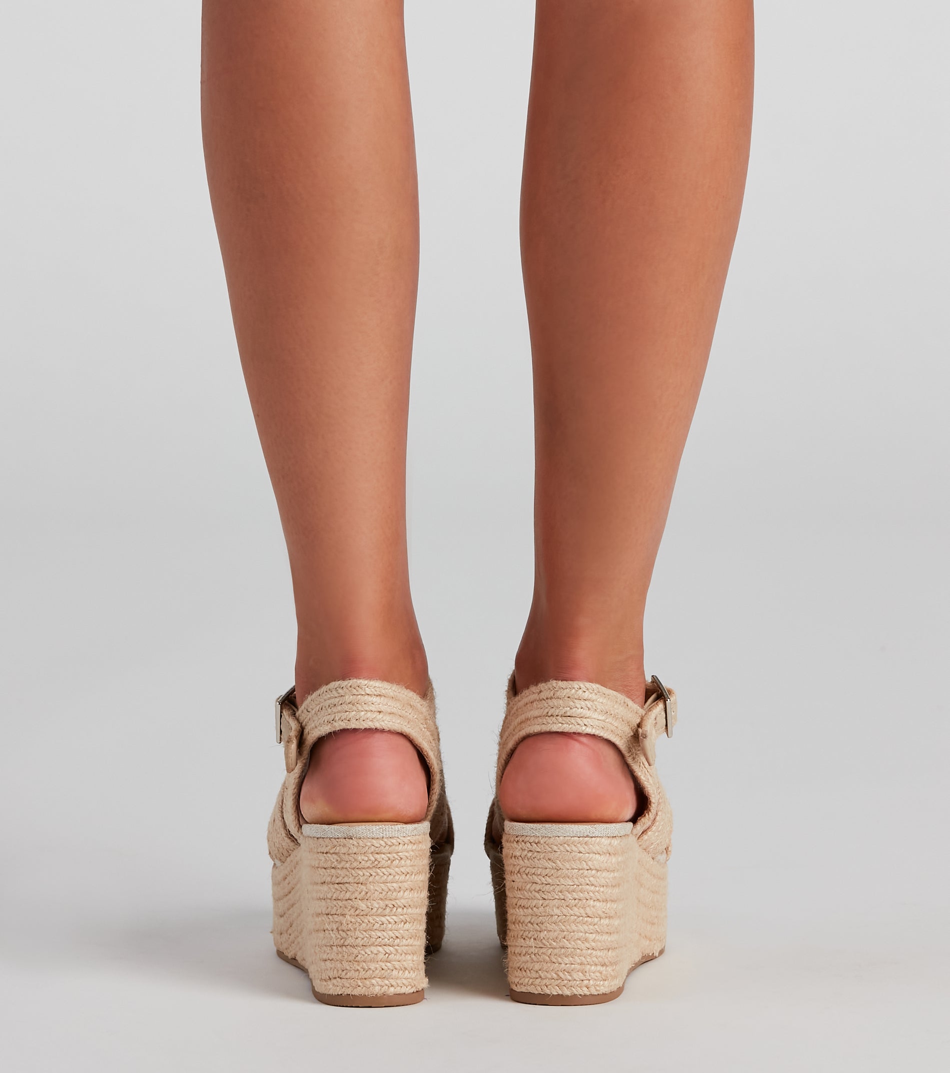 Summer Daze Straw Platform Wedges