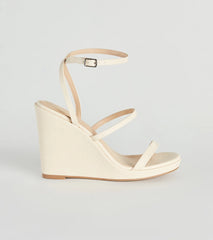 In The Sun Strappy Platform Wedges