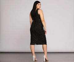 Plus Arielle Heat Stone Midi Dress