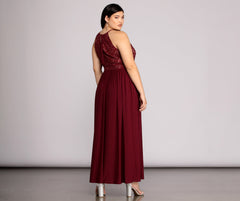 Plus Beth Formal Lace Dress