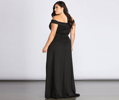 Plus Lucy Formal High Slit Dress