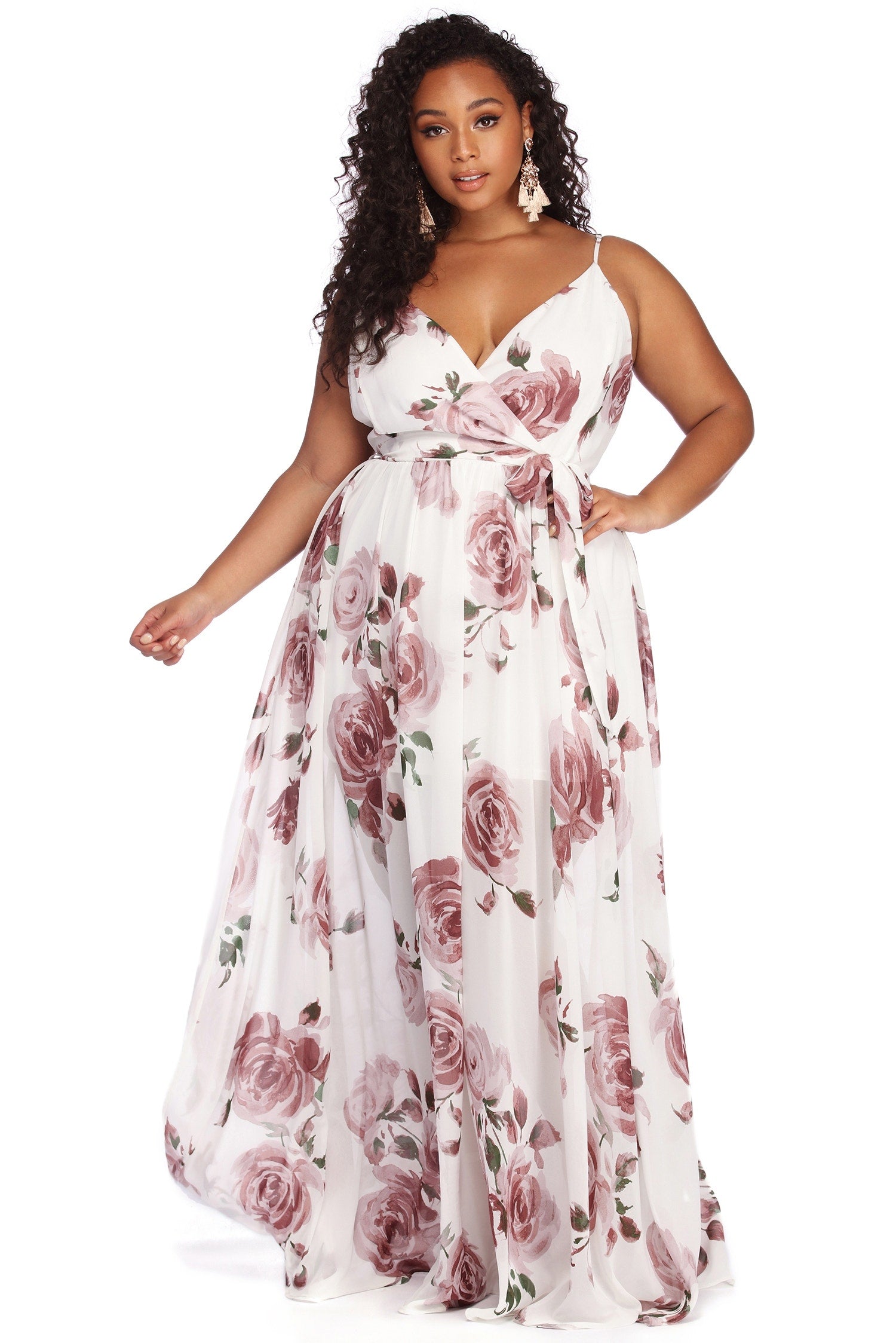 Plus Helena Formal Sleeveless Chiffon Dress