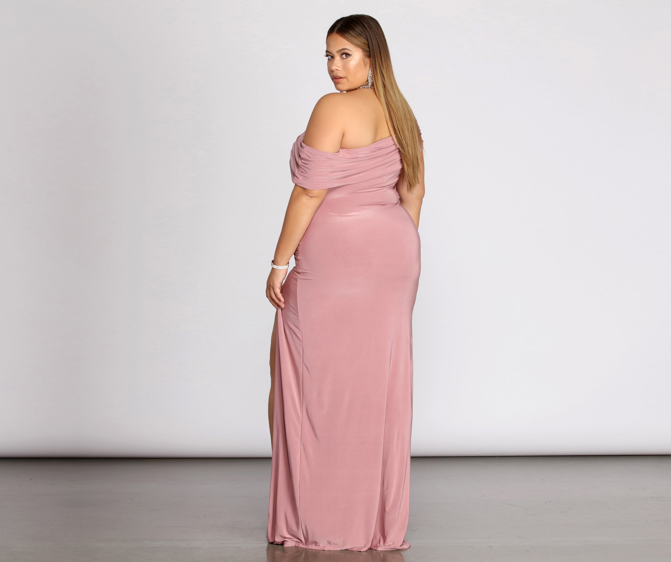 Plus Kaleigh Off Shoulder Dress