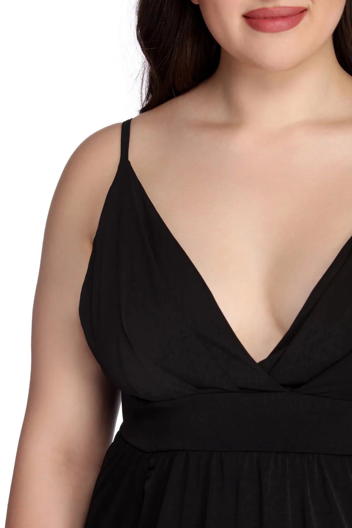 Plus Galilea Formal High Slit Dress