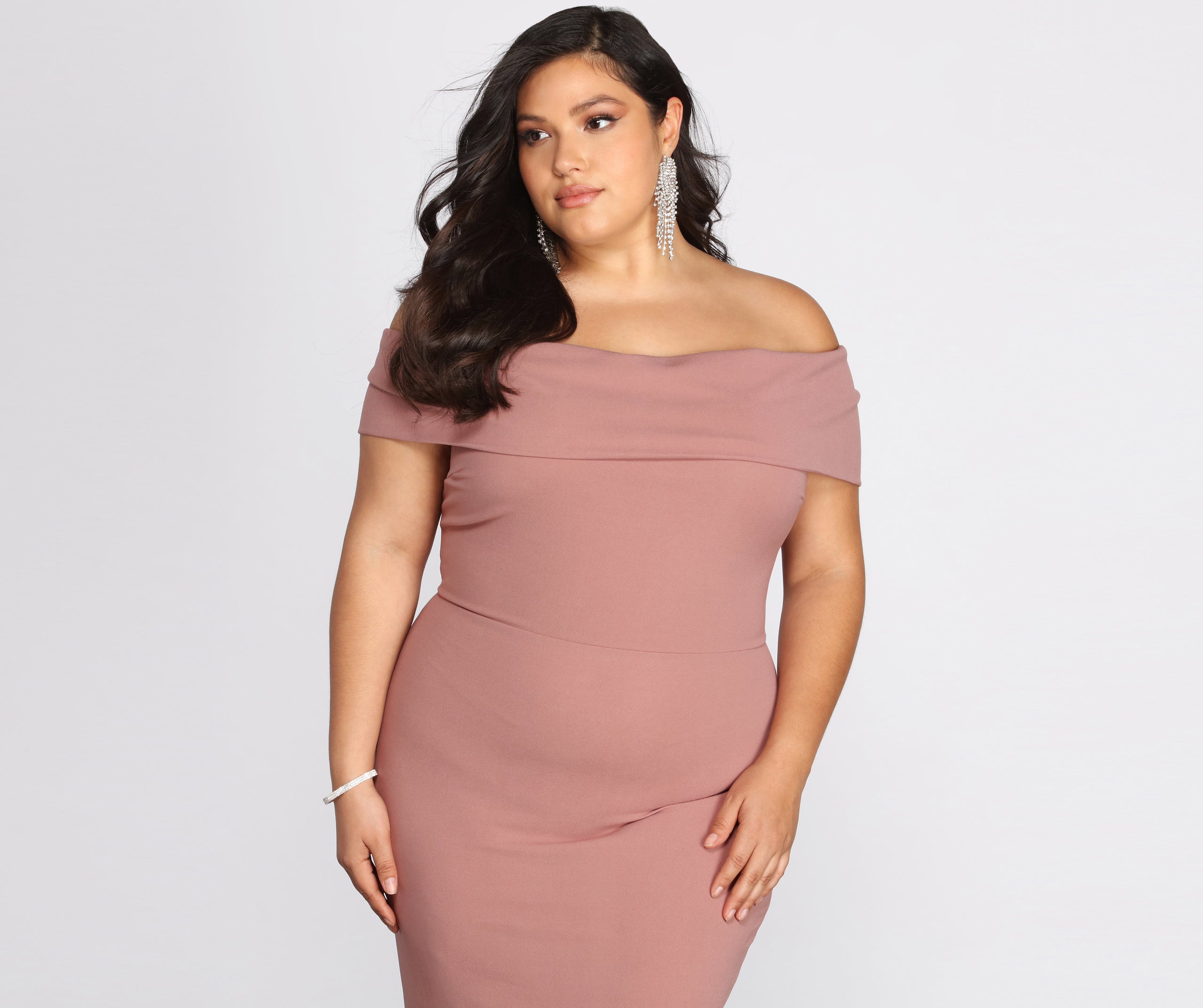 Plus Maddison Sleeveless Mermaid Dress