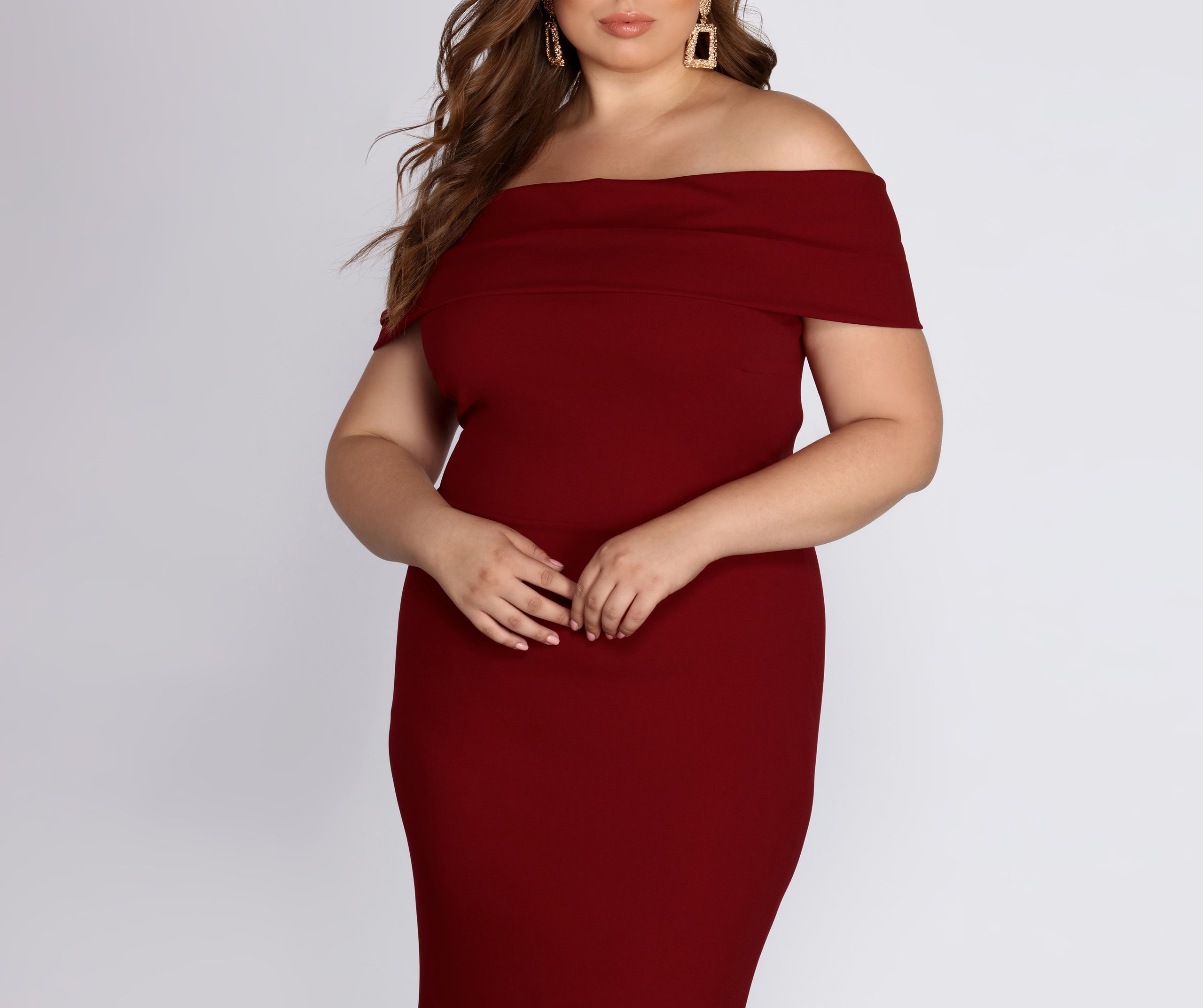 Plus Maddison Sleeveless Mermaid Dress