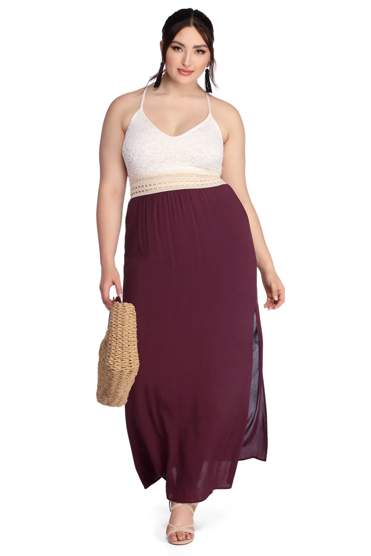 Plus Crochet In Color Dress