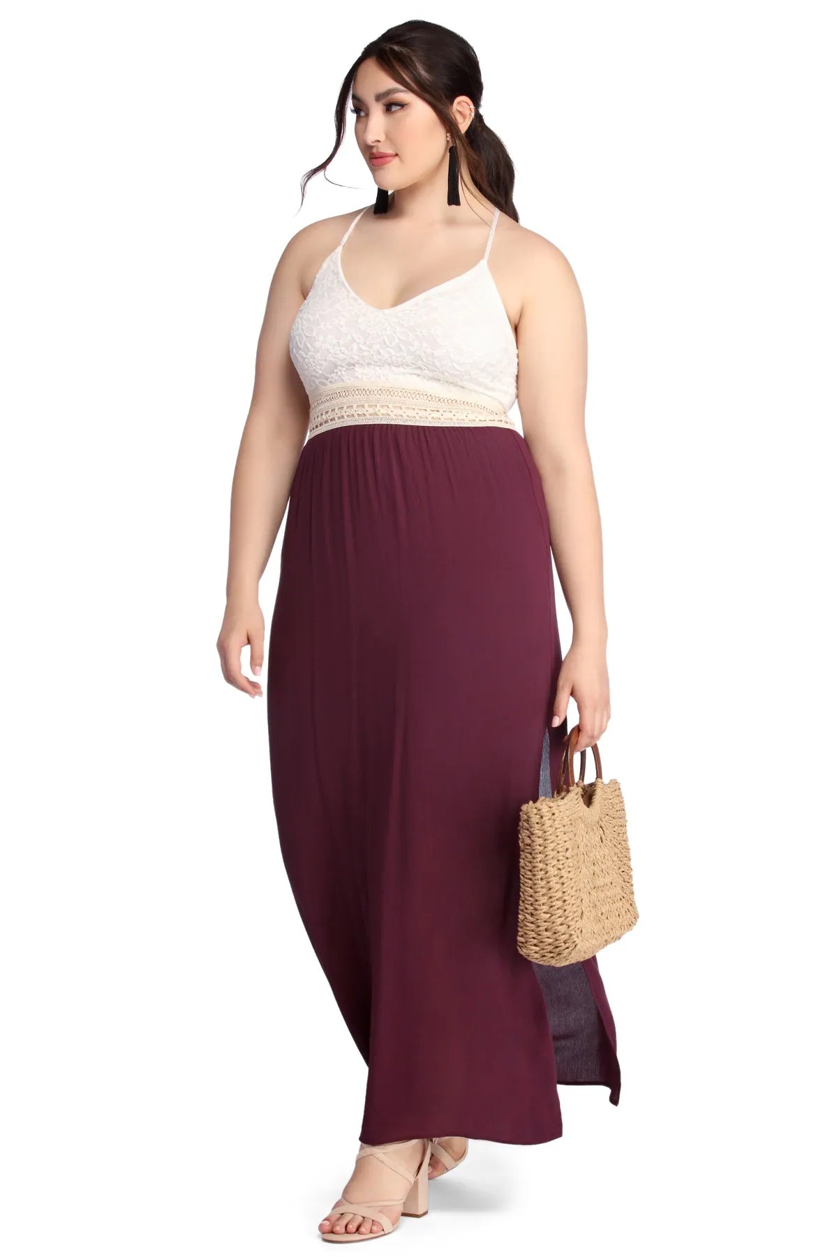 Plus Crochet In Color Dress