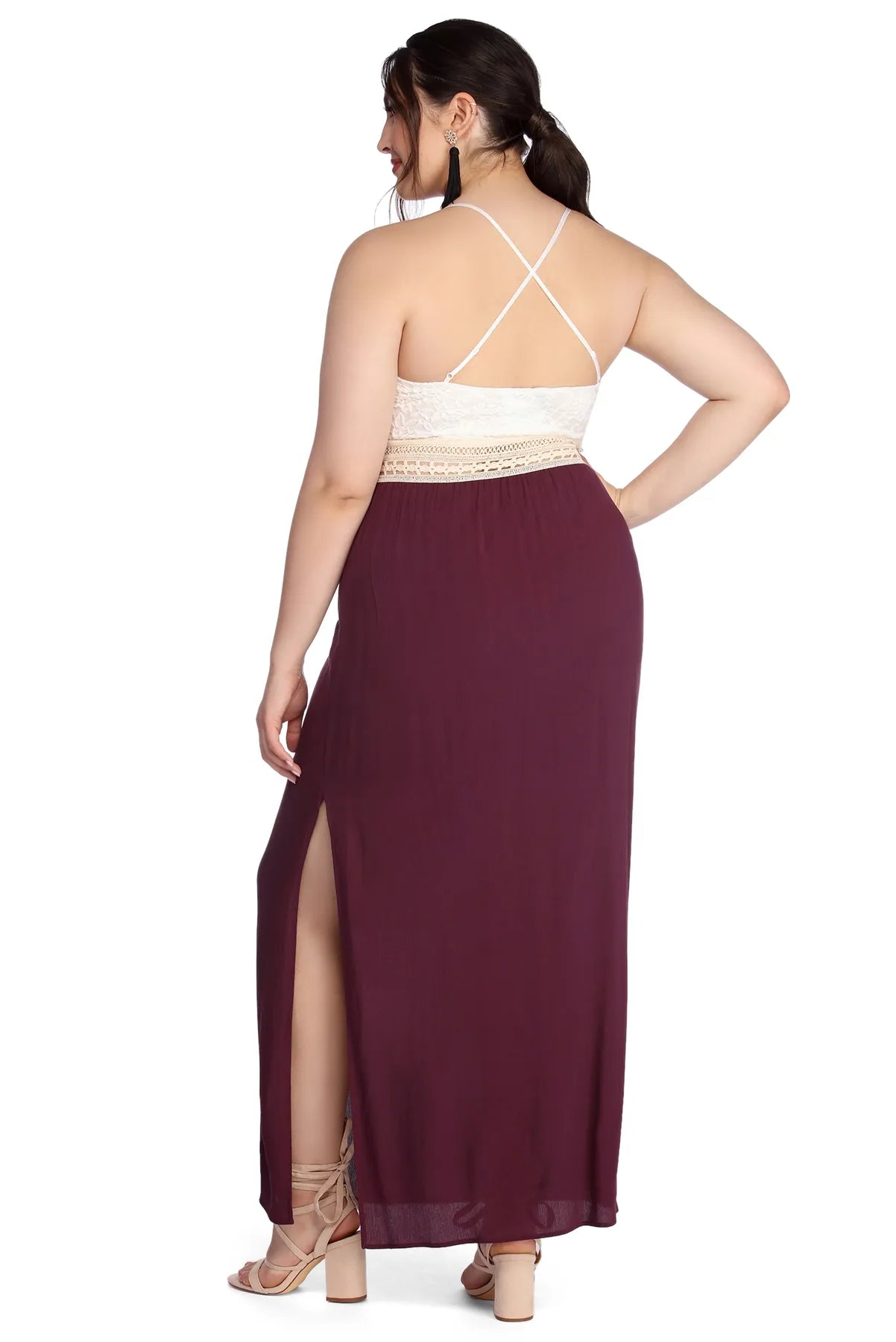 Plus Crochet In Color Dress