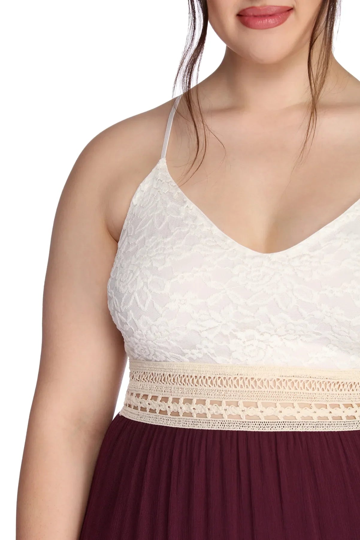 Plus Crochet In Color Dress